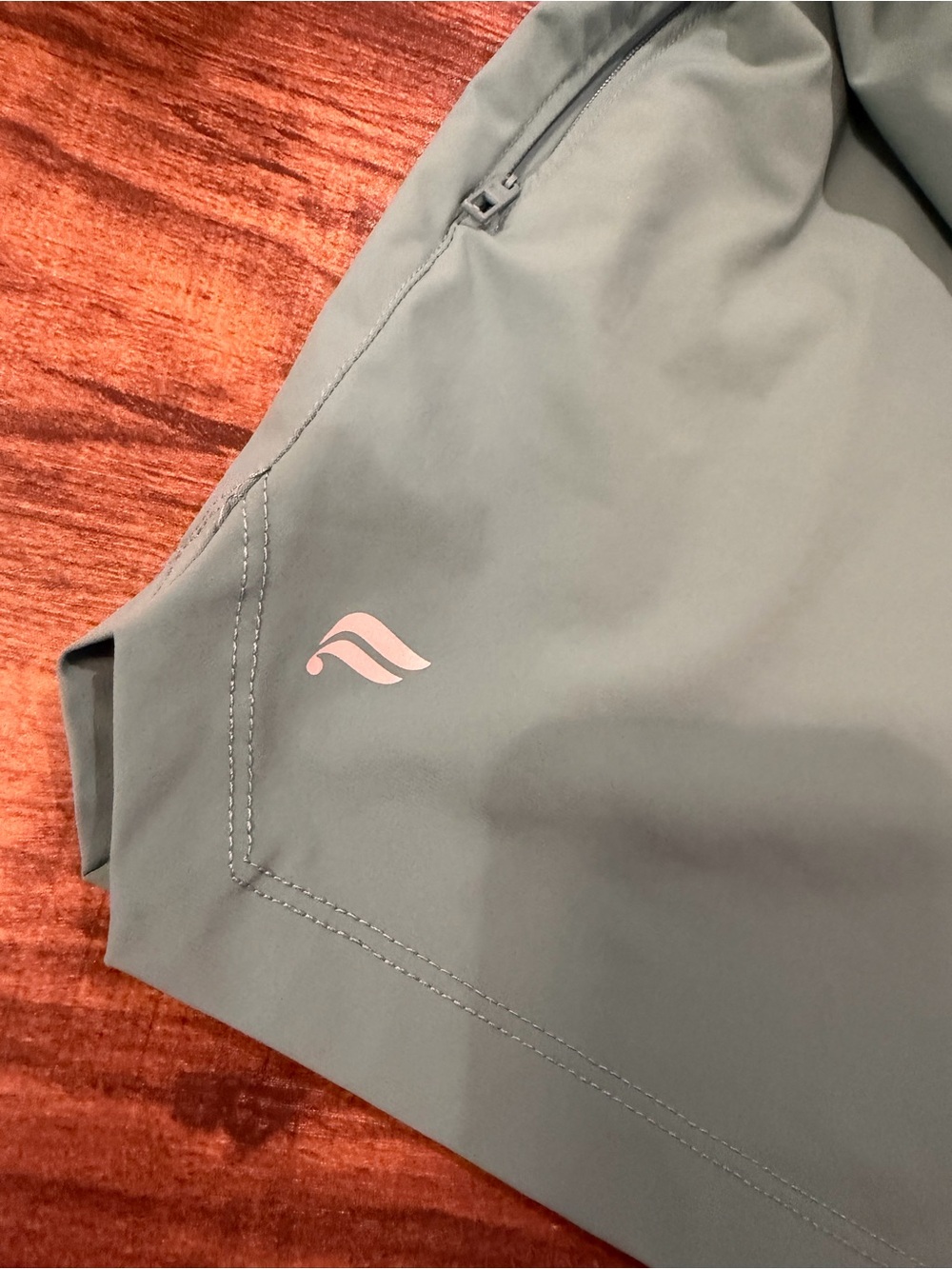 Fabletics Sea-foam Green Drawstring Workout Shorts with zipper pockets - Picture 10 of 13